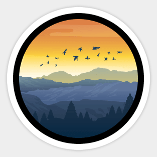 Awesome sunrise and sunset Sticker